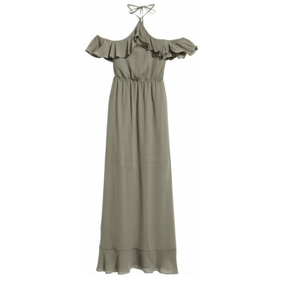 H&M Maxi Ruffle Halter Dress - Picture 4 of 9